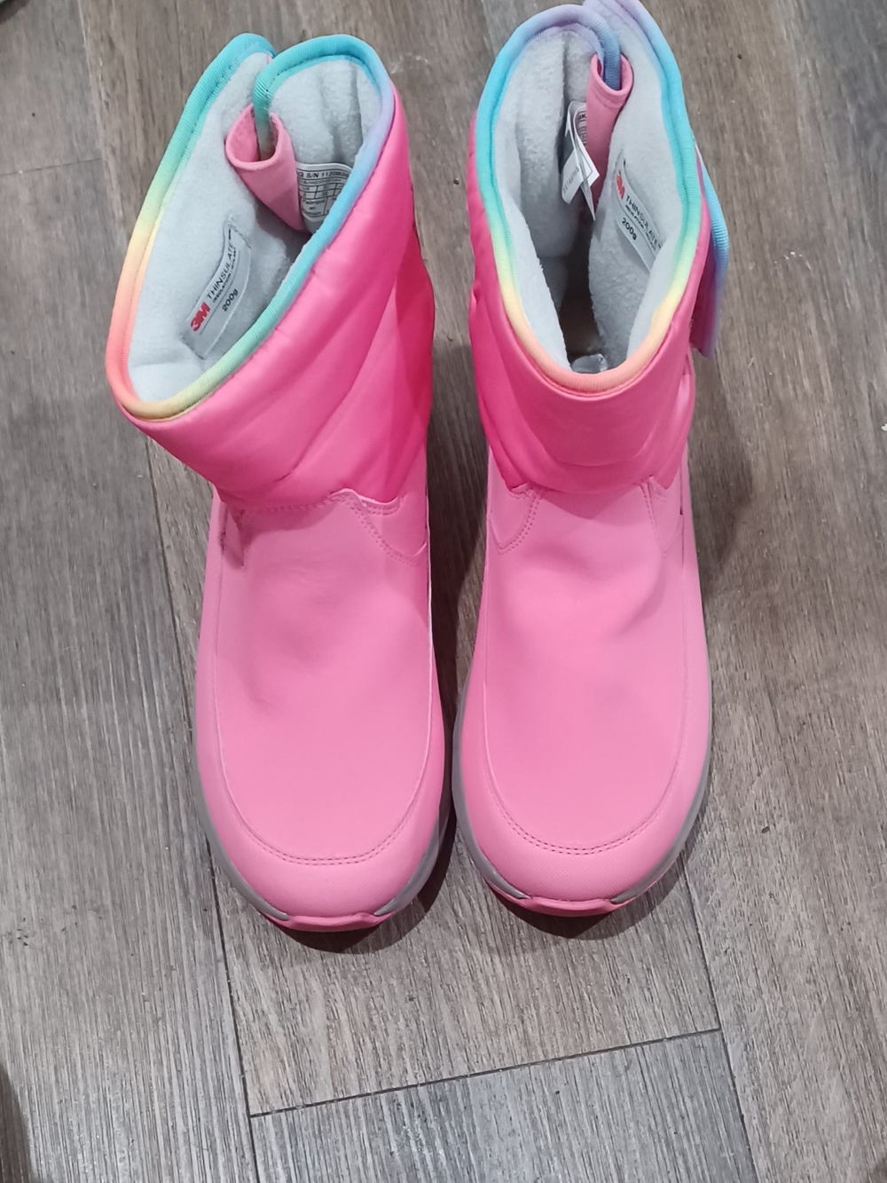 Ugg Toty Rainbow Weather Waterproof Pink Leather Boots sz 6